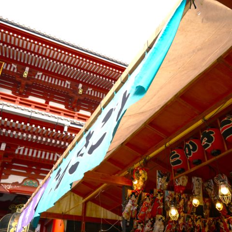 12/17-19 浅草寺歳の市(羽子板市)2025 たかさごや 江戸押絵羽子板 南川人形店